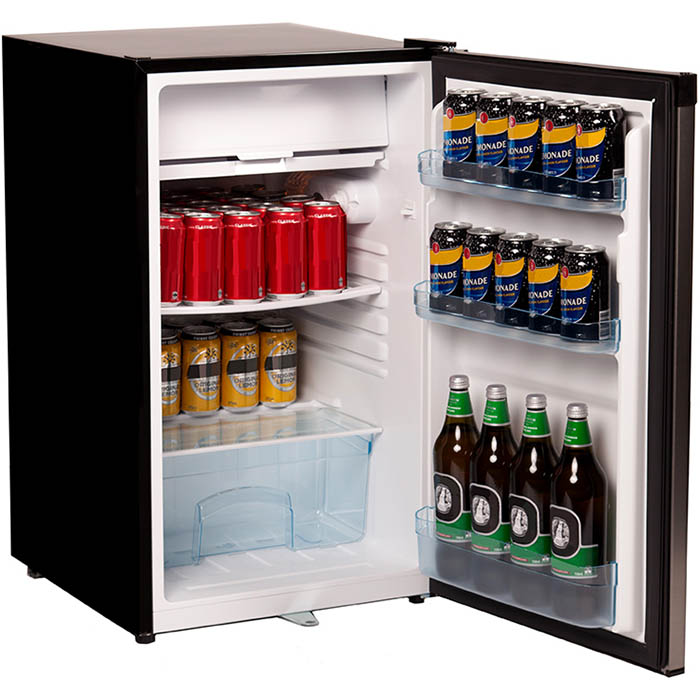 Image for NERO BAR FRIDGE AND FREEZER 125 LITRE 490 X 560 X 840MM SILVER from York Stationers