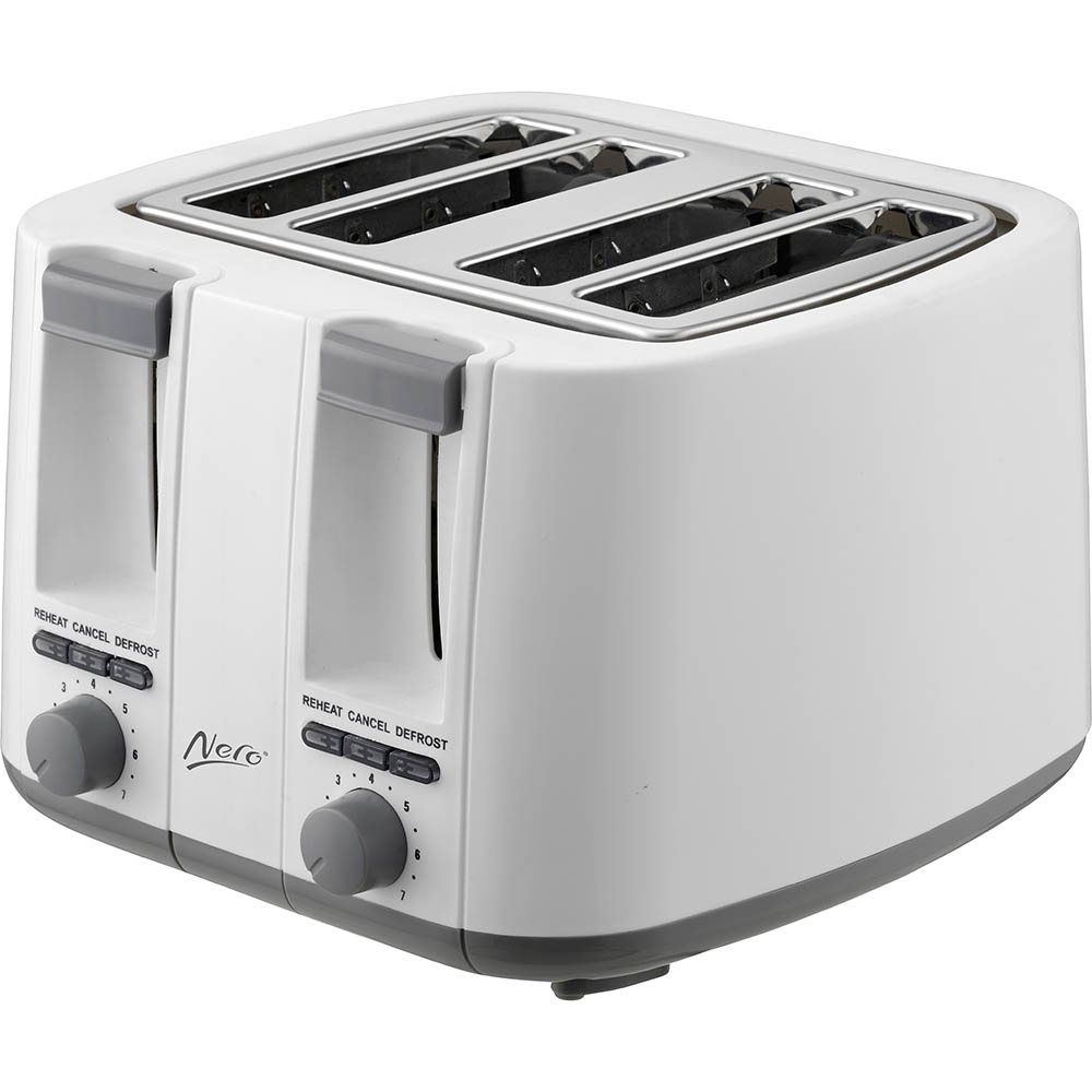 Image for NERO TOASTER 4 SLICE WHITE from Eastland Office Supplies