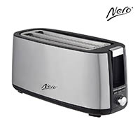 nero toaster 4 slice long stainless steel