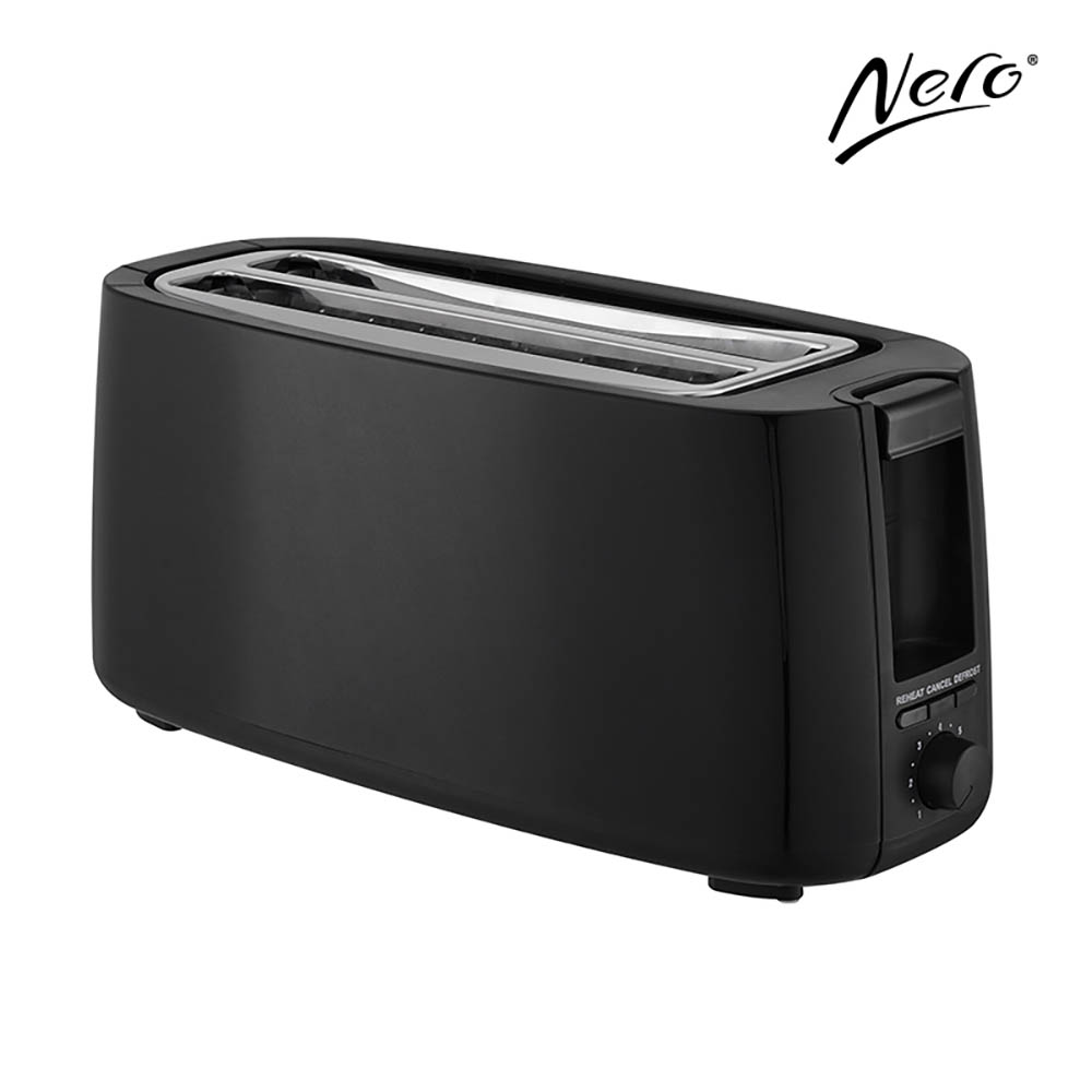 Image for NERO TOASTER 4 SLICE LONG BLACK from Mercury Business Supplies