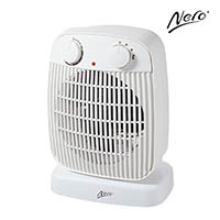 nero oscillating fan heater white