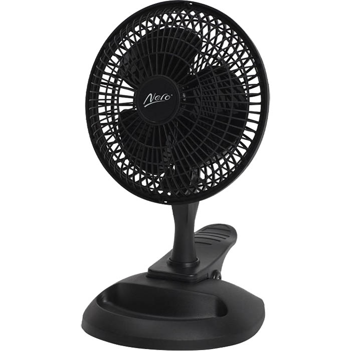 Image for NERO CLIP AND STORAGE DESK FAN 150MM BLACK from Challenge Office Supplies