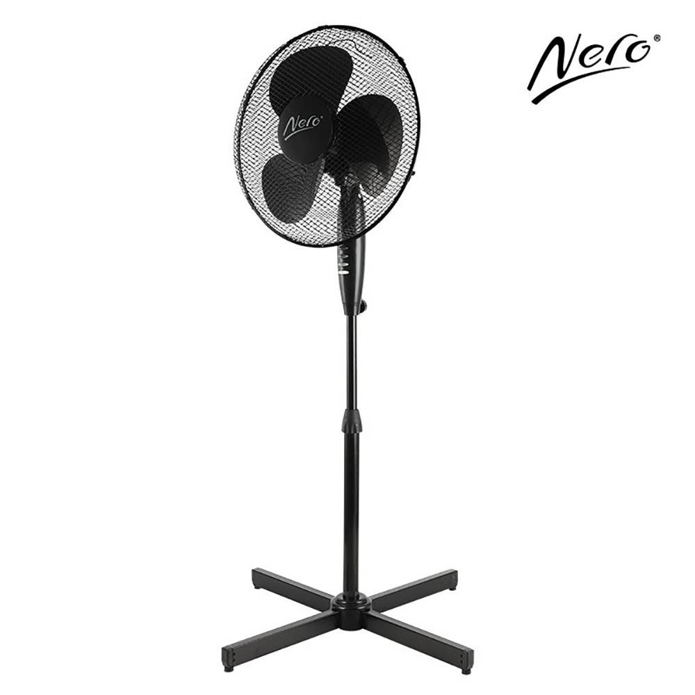 Image for NERO PEDESTAL FAN 400MM BLACK from Clipboard Stationers & Art Supplies