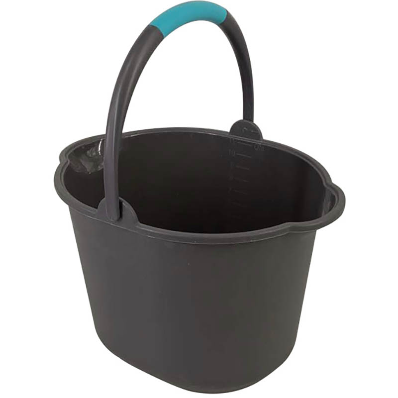 Image for COMPASS PLASTIC BUCKET 11 LITRE GREY from Mitronics Corporation