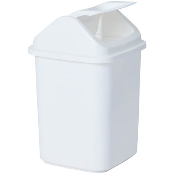 Image for COMPASS RECTANGULAR PLASTIC SWING BIN 20 LITRE WHITE from Prime Office Supplies