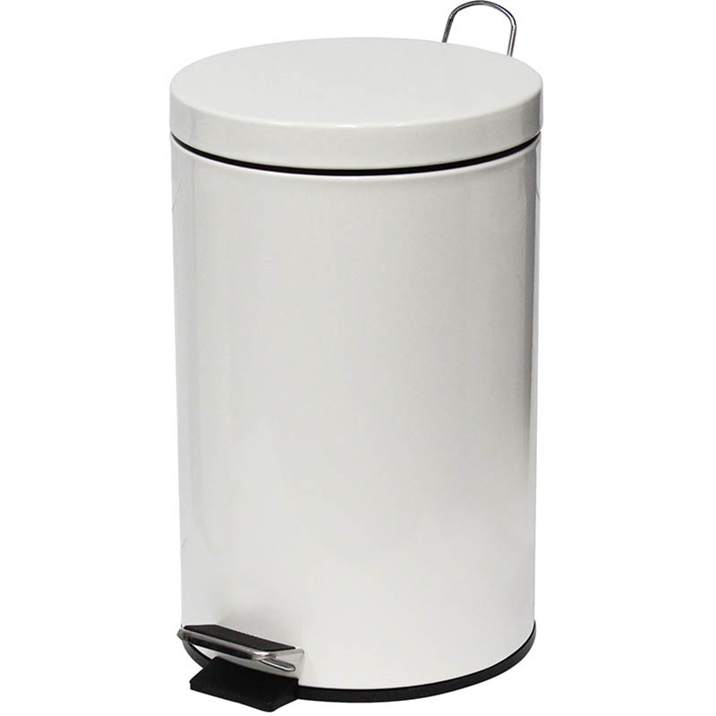 Image for COMPASS PEDAL BIN POWDER COATED 12 LITRE WHITE from Mercury Business Supplies