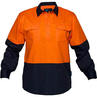 Image for PRIME MOVER MC801 COTTON DRILL SHIRT LONG SLEEVE LIGHTWEIGHT CLOSED FRONT 2-TONE from ONET B2C Store