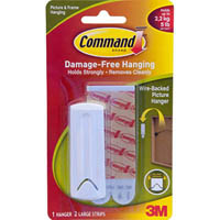 command adhesive wire-backed picture hanger white pack 1 hanger and 2 strips