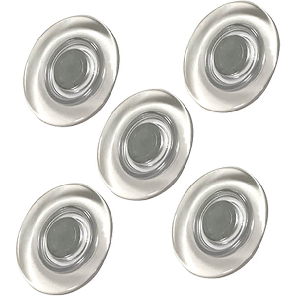 Image for VISIONCHART GLASSBOARD SUPER STRONG MAGNETIC BUTTONS 30MM CLEAR PACK 5 from Memo Office and Art