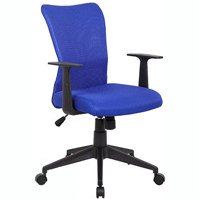 Image for ASHLEY TYPIST CHAIR MEDIUM MESH BACK ARMS ROYAL BLUE from Office Heaven