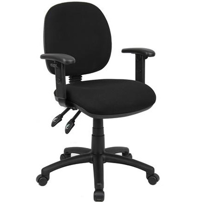 Image for YS DESIGN TASK CHAIR MEDIUM BACK ARMS BLACK from Challenge Office Supplies