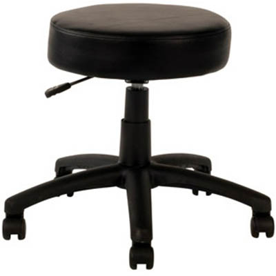 Image for YS DESIGN UTILITY STOOL BLACK FRAME AND PU COVER from York Stationers