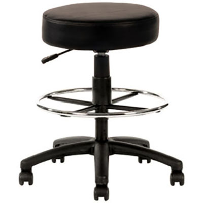 Image for YS DESIGN UTILITY STOOL WITH DRAFTING RING BLACK FRAME AND PU COVER from BusinessWorld Computer & Stationery Warehouse