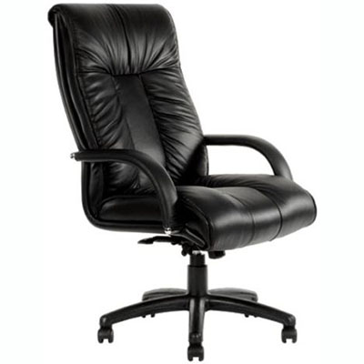 Image for STATESMAN EXECUTIVE CHAIR HIGH BACK ARMS PU BLACK from That Office Place PICTON