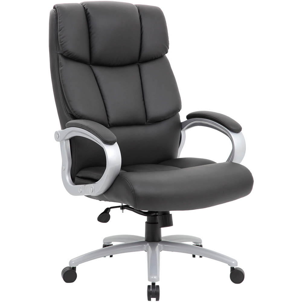 Image for JUMBO EXECUTIVE HIGH BACK CHAIR ARMS PU BLACK from BusinessWorld Computer & Stationery Warehouse