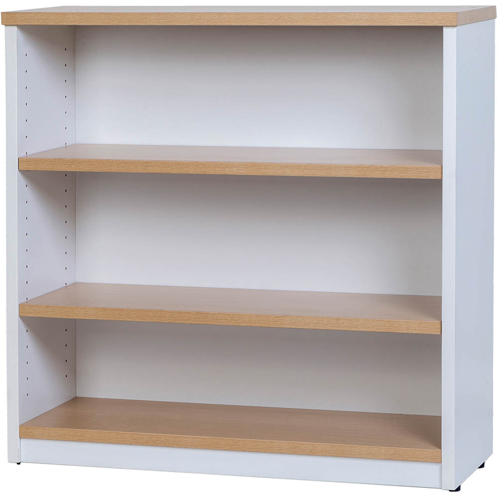 Image for OXLEY BOOKCASE 3 SHELF 900 X 315 X 900MM OAK/WHITE from Challenge Office Supplies