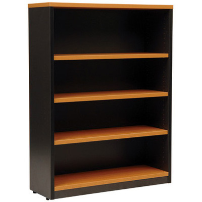 Image for OXLEY BOOKCASE 4 SHELF 900 X 315 X 1200MM BEECH/IRONSTONE from Prime Office Supplies