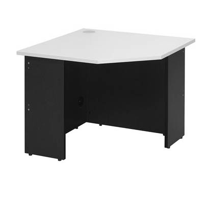 Image for OXLEY CORNER WORKSTATION UNIT 900 X 900 X 600MM WHITE/IRONSTONE from Office Heaven