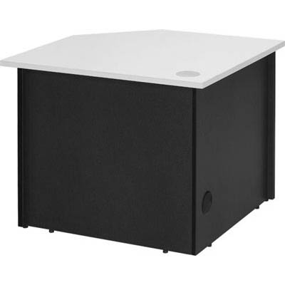 Image for OXLEY CORNER WORKSTATION UNIT 900 X 900 X 750MM WHITE/IRONSTONE from Mitronics Corporation