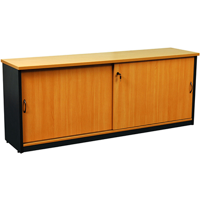 Image for OXLEY CREDENZA 1200 X 450 X 730MM BEECH/IRONSTONE from ONET B2C Store
