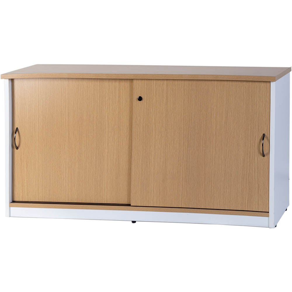 Image for OXLEY CREDENZA 1800 X 450 X 730MM OAK/WHITE from Challenge Office Supplies