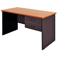 oxley student desk with two drawers 1200 x 600 x 730mm beech/ironstone