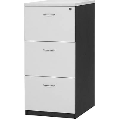 Image for OXLEY FILING CABINET 3 DRAWER 476 X 550 X 1029MM WHITE/IRONSTONE from Challenge Office Supplies
