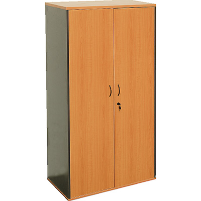 Image for OXLEY FULL DOOR STORAGE CUPBOARD 900 X 450 X 1800MM BEECH/IRONSTONE from Australian Stationery Supplies