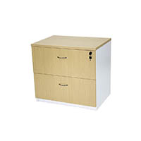 ys design oxley lateral file cabinet lockable 780 x 560 x 750mm oak/white