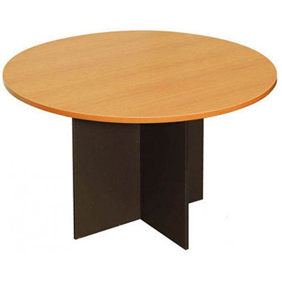 Image for OXLEY ROUND MEETING TABLE 1200MM DIAMETER BEECH/IRONSTONE from Olympia Office Products