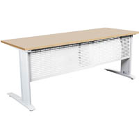 summit open desk with metal c-legs 1500 x 750mm beech/white