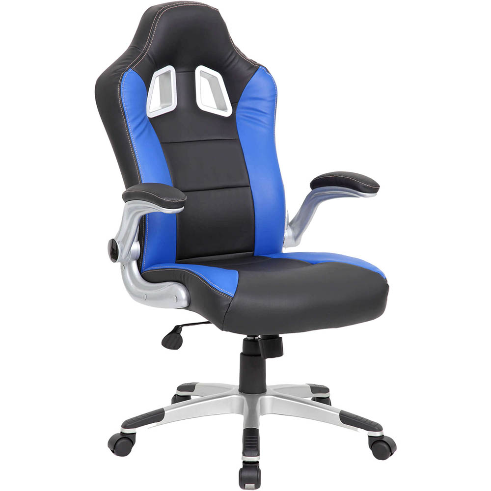 Image for XR8 FORMULA 1 GAMING CHAIR HIGH BACK ARMS BLUE/BLACK from York Stationers