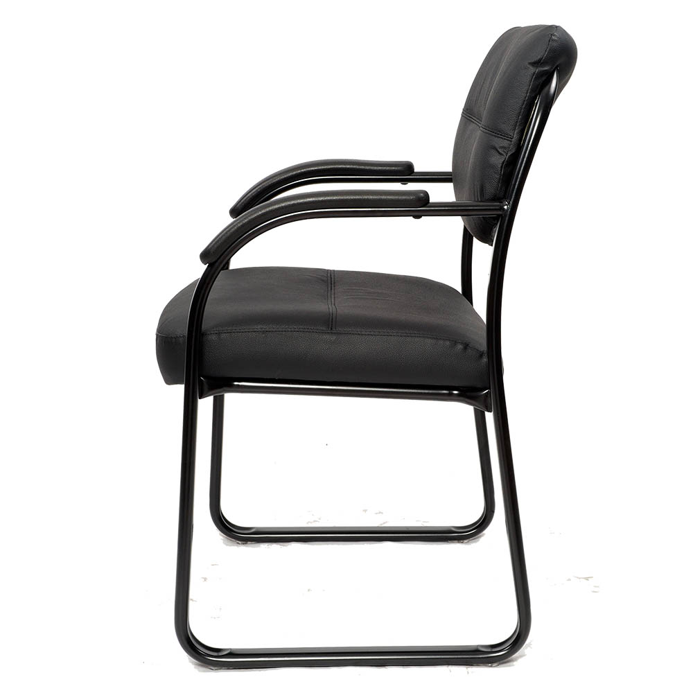 YS DESIGN CLIENT VISITOR CHAIR MEDIUM BACK ARMS PU BLACK |  | 7010649