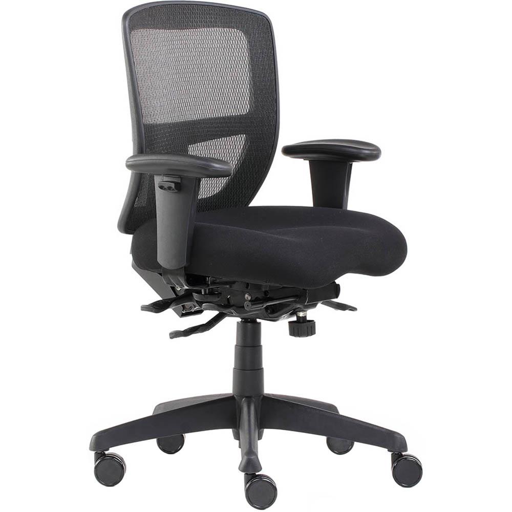 Image for MIAMI II SERENITY ERGONOMIC HIGH MESH BACK CHAIR ARMS BLACK from Clipboard Stationers & Art Supplies