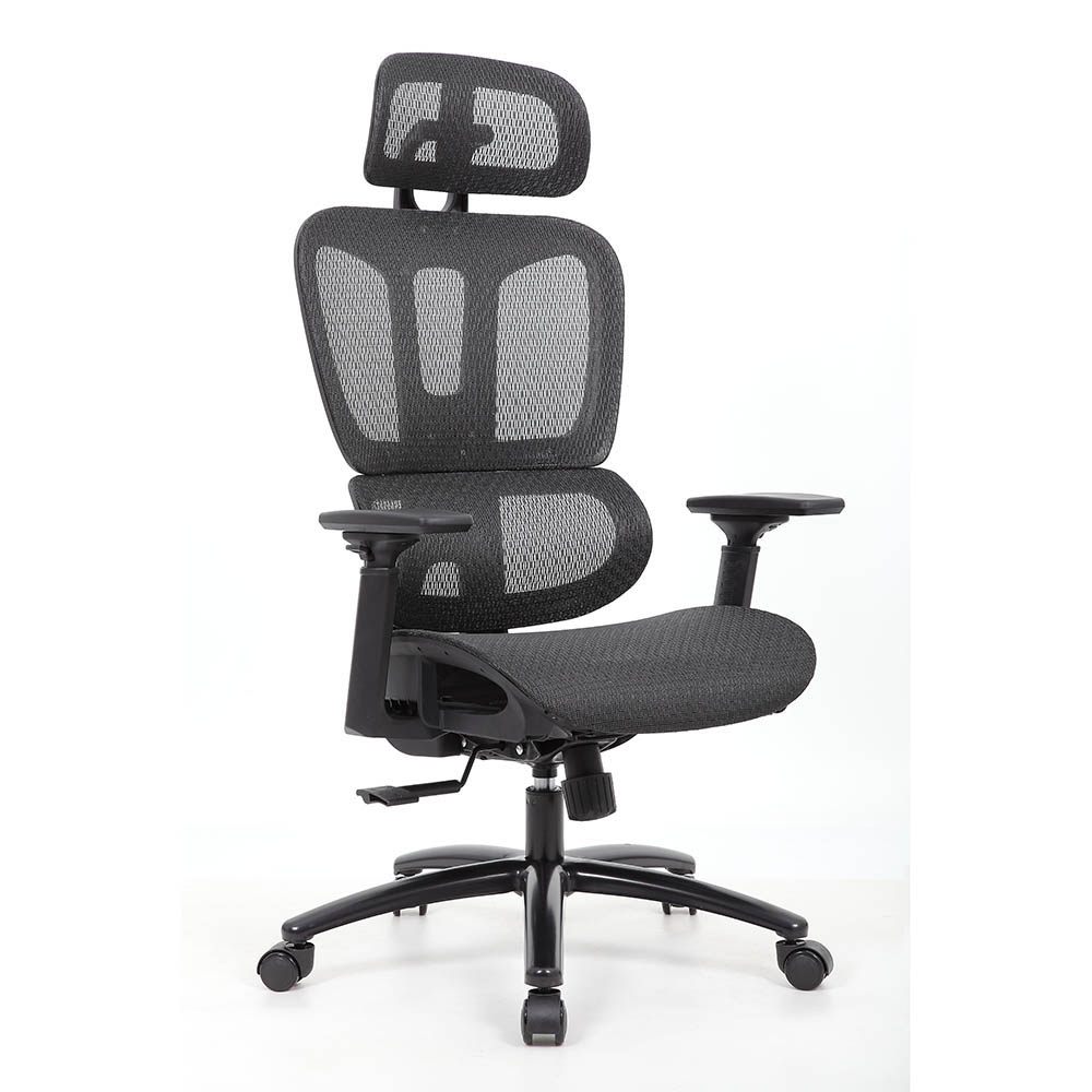 Image for YS DESIGN MONTANA EXECUTIVE OFFICE CHAIR WITH HEADREST 490 X 1135 X 445MM BLACK from Australian Stationery Supplies