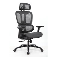 ys design montana executive office chair with headrest 490 x 1135 x 445mm black