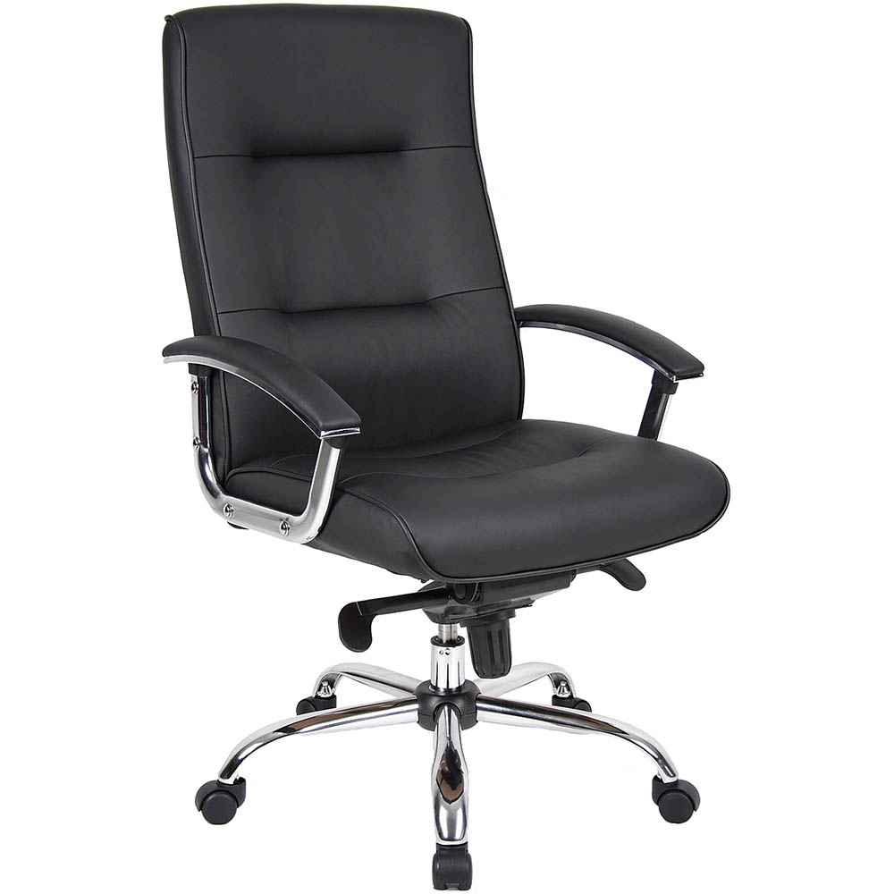 Image for GEORGIA EXECUTIVE CHAIR HIGH BACK ARMS PU BLACK from Office Heaven