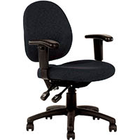 lincoln task chair medium back arms black