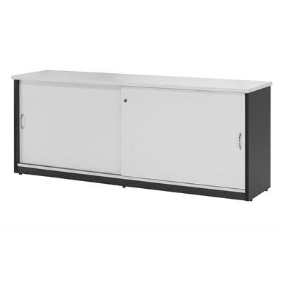 Image for OXLEY CREDENZA 1200 X 450 X 730MM WHITE/IRONSTONE from ONET B2C Store