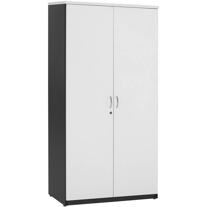Image for OXLEY FULL DOOR STORAGE CUPBOARD 900 X 450 X 1800MM WHITE/IRONSTONE from ONET B2C Store