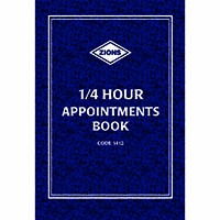 zions appointment book non-dated 15 minute day to page a4 blue