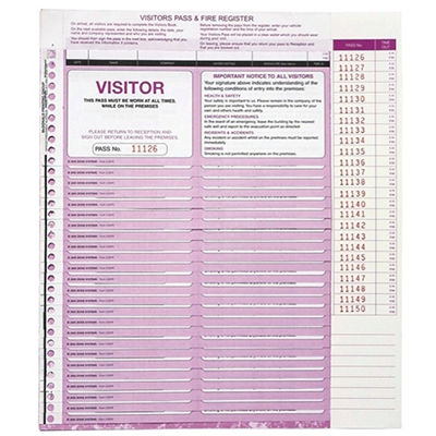Image for ZIONS CORPORATE VISITORS PASS REFILL PACK 250 from Mitronics Corporation