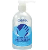 dispel hand sanitising gel - 500ml pump bottle