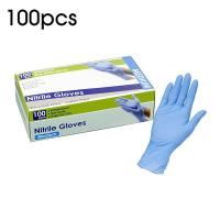 nitrile gloves powder free blue large bx 100