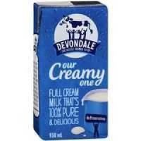 devondale full cream uht milk tetra 150ml carton 32