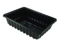 soup veg tray plastic black carton 500
