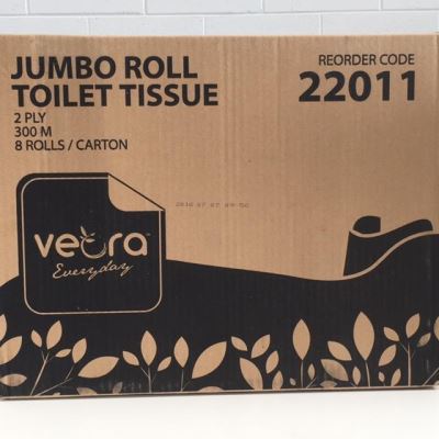 Image for DELUXE TOILET PAPER V22513 JUMBO ROLL 2 PLY 300M CARTON 8 from Buzz Solutions
