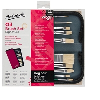 mm signature brush set in wallet 11pce - oil