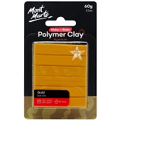 mm make n bake polymer clay 60g - gold