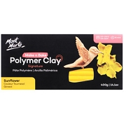 mm make n bake polymer clay 400g block - sunflower